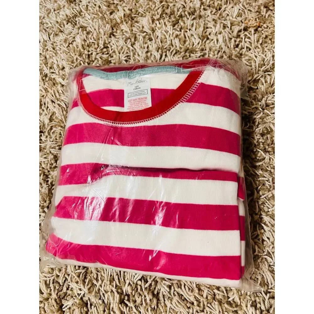 NWT❤️Mini Boden 2-Pack Assorted Two-Piece Fitted Pajamas sz13Y
